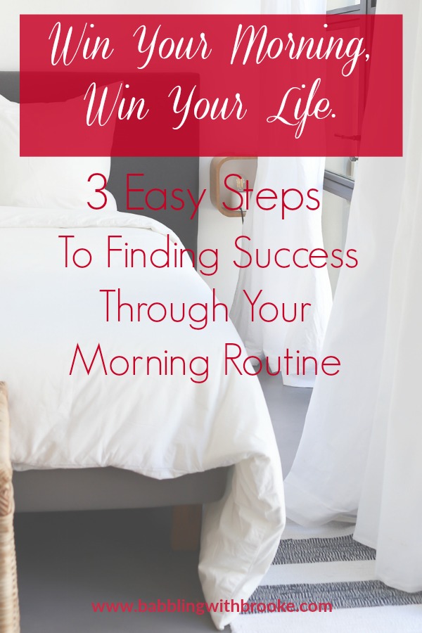 3 easy tips to create success through a healthy morning routine. Having a good morning routine can be a great way to create success in your personal and professional life! #morningroutine #creatingsucess #easytips #blogger #bloggingsuccess