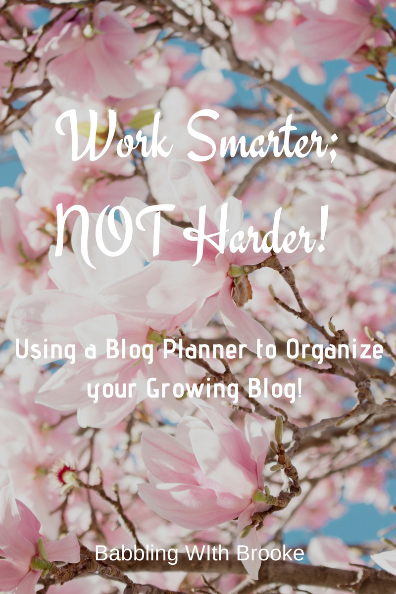 Work Smarter; NOT Harder! Using a Blog Planner to Organize Your Growing Blog