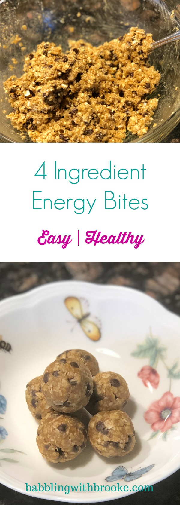 These energy bites are so easy to make plus they are delicious! They are healthy and perfect for a mid-day snack or a pre-work snack! Very fulfilling and super easy! #easysnackrecipe #energybites #snack #preworkoutrecipe 