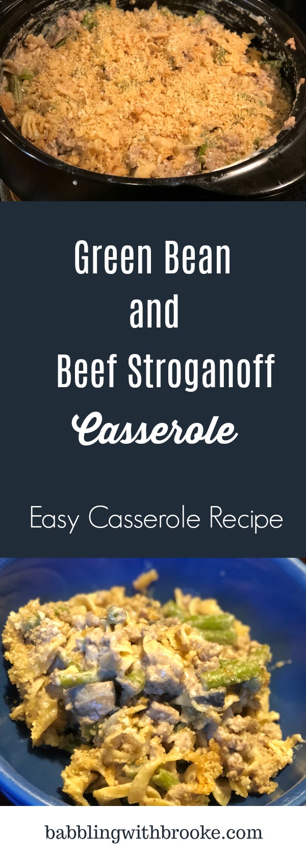 This delicious easy casserole is guaranteed to be a favorite with your family! This can be made in under 20 minutes which makes it a great dinner choice for busy weeknights! #easycasserolerecipe #easydinnerrecipe #casserole #stroganoff 
