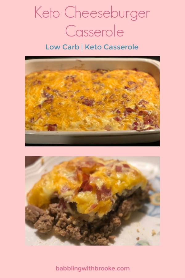 This keto casserole recipe is amazing! It is so easy to make and perfect for a fall keto recipe! The perfect easy keto casserole to give you your cheeseburger craving! #ketocasserole #easyrecipe #ketorecipe #easyketorecipe #casserolerecipe #easycasserolerecipe #cheeseburgerrecipe