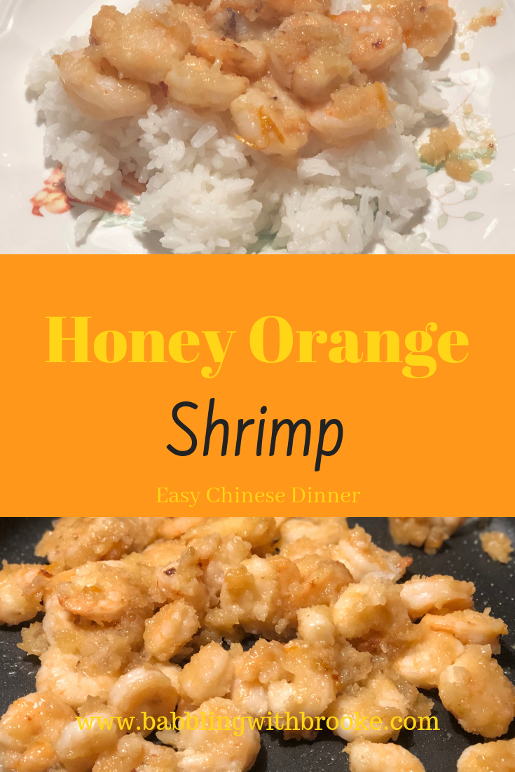 This delicious and easy Chinese dinner recipe is perfect for a busy night! Honey Orange Shrimp is a great seafood recipe that has tons of flavor and it healthy too! #healthyChinesedinner #healthyshrimprecipe #chineserecipe #shrimpandricerecipe