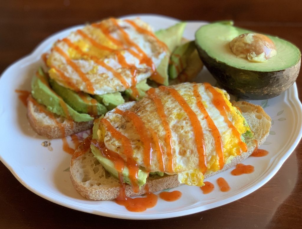 Sweet Sriracha Egg Avocado Toast Easy Avocado Toast Recipe 